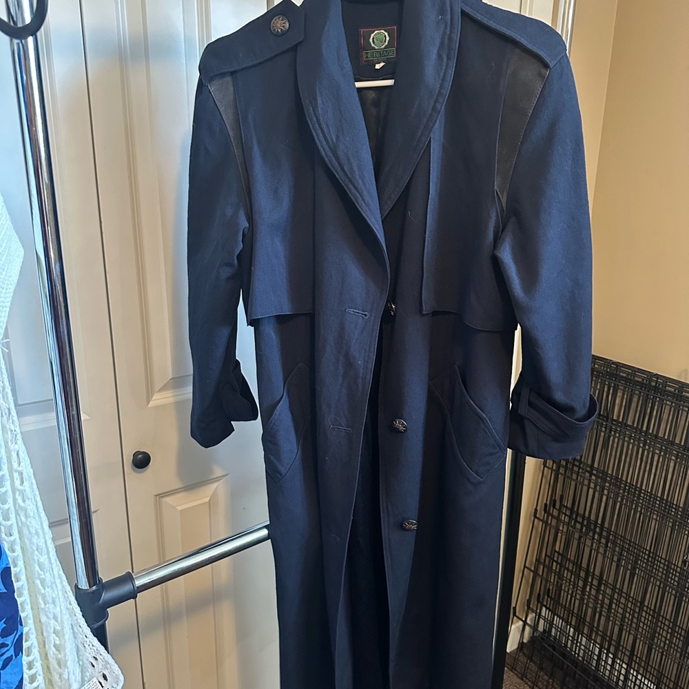 Vintage Navy Trench Coat